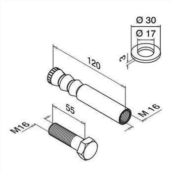Stainless Steel Anchor Bolts Dimensions