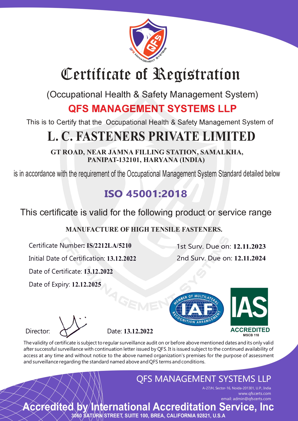 ISO 45001:2018